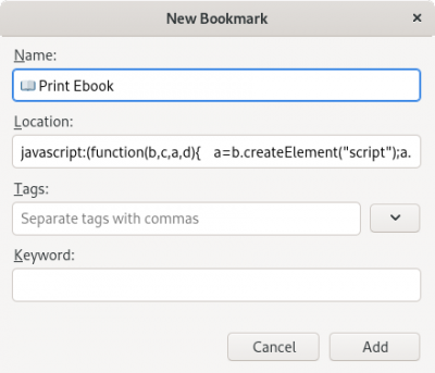 Create bookmark