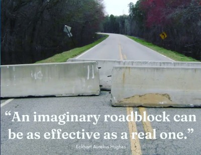 &quot;An imaginary roadblock can be as effective as a real one.&quot;<br /> - In It Together, page 120